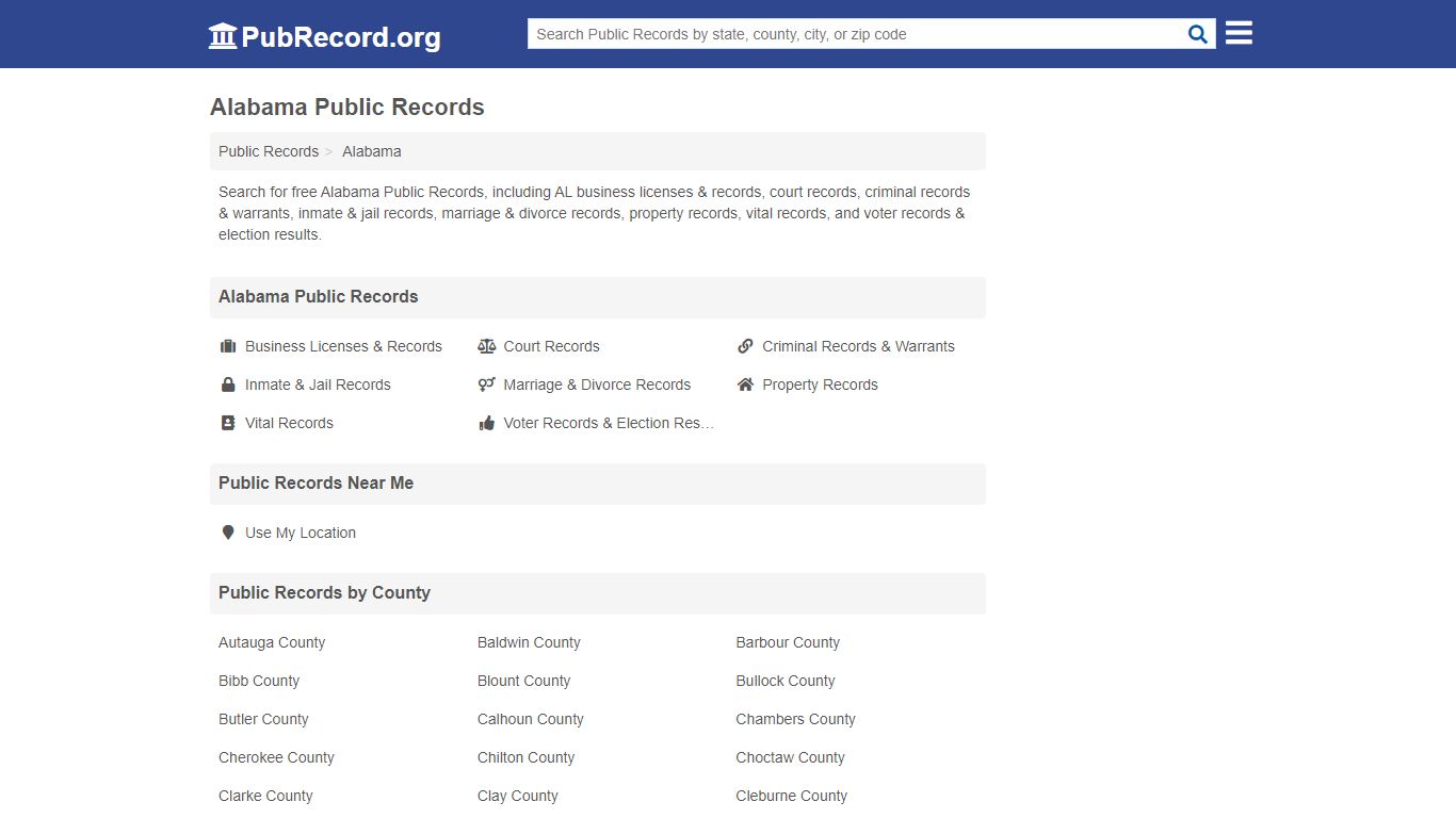 Free Alabama Public Records - PubRecord.org